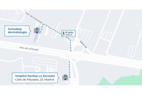 Ubicacin Dermatologa Hospital la Zarzuela